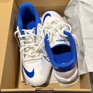 Nike Kids White and Royal Blue Sneakers